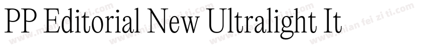 PP Editorial New Ultralight Italic字体转换